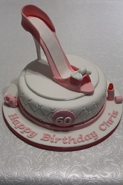 60th birthday shoe cake